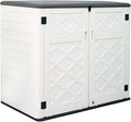 ADDOK 2SG Larger Horizontal Storage Shed Wood-Like, 4.4 x 2.8 ft Outdoor by ADDOK