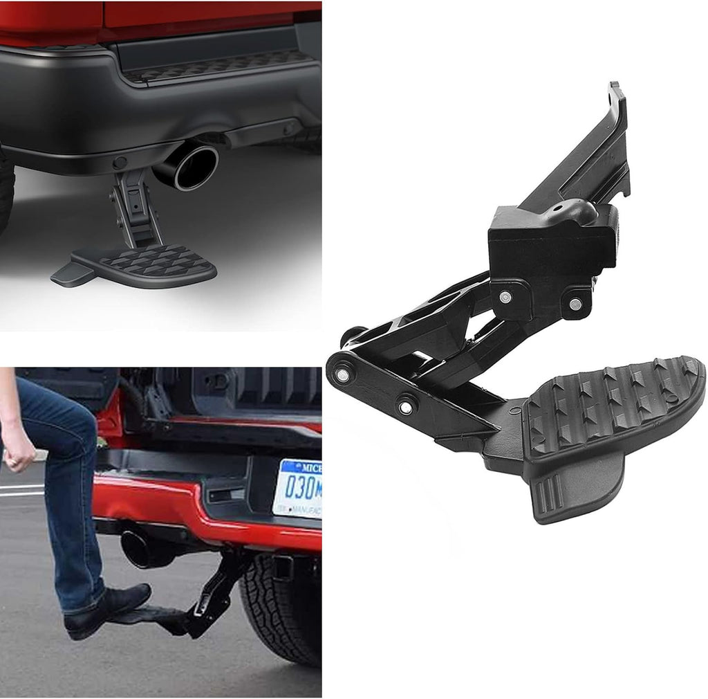 Rear Bed Step Compatible with Dodge Ram 2500 3500# 2019 2020 2021 2022 2023 2024 Retractable Bumper Tailgate Step 82215842AH 82215842AD 82215842AE 82215842AC