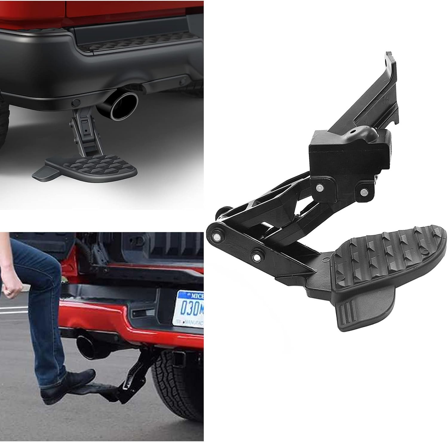 Rear Bed Step Compatible with Dodge Ram 2500 3500# 2019 2020 2021 2022 2023 2024 Retractable Bumper Tailgate Step 82215842AH 82215842AD 82215842AE 82215842AC