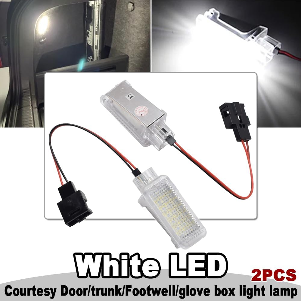 2Pcs Canbus Car White LED Courtesy Door/trunk/Footwell/glove box light lamp For Au#di A1 A2 A3 A4 A5 A6 A7 A8 Q3 Q5 Q7 TT VW Skoda