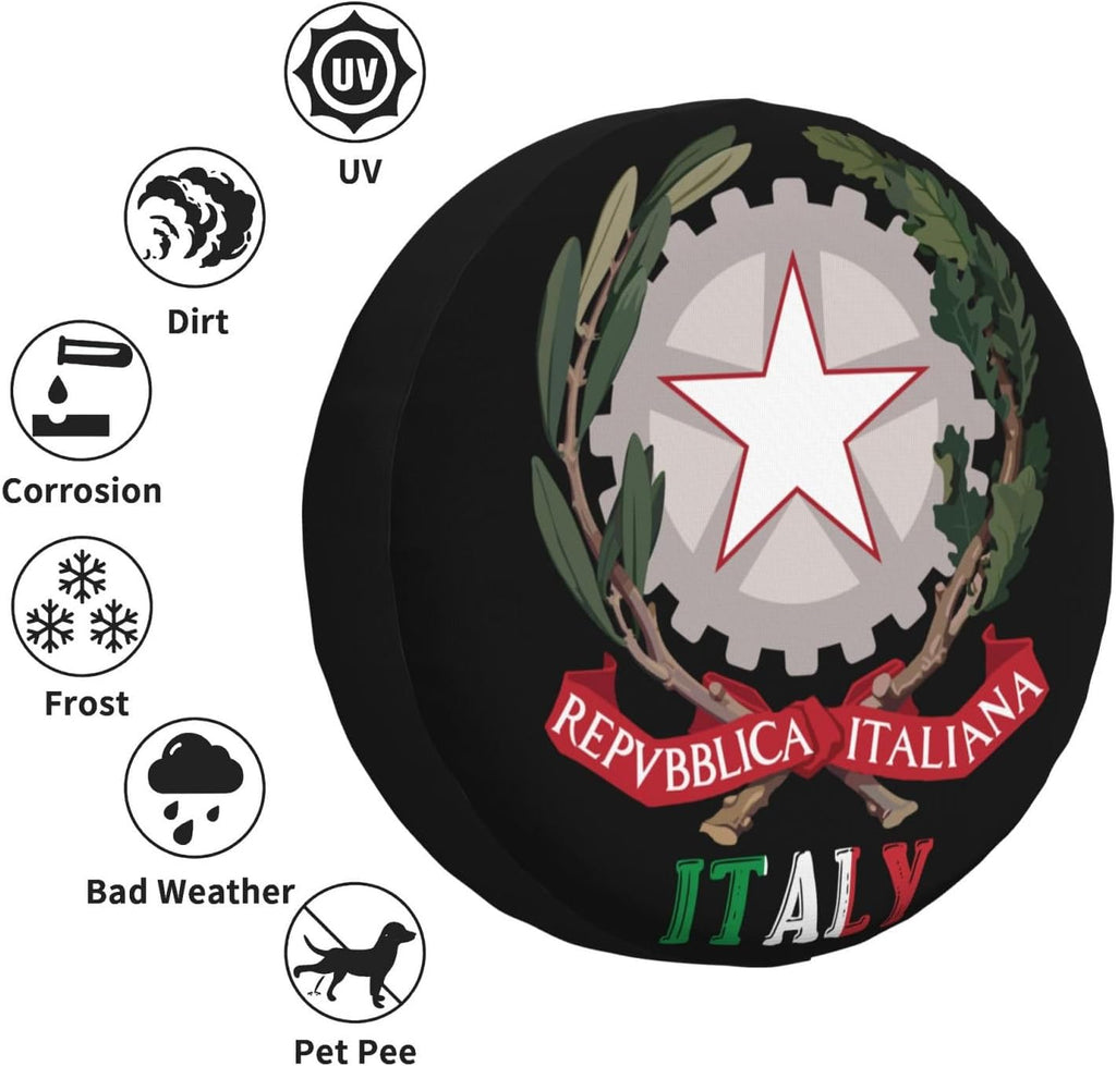 Italy Emblem Car Tire Dust Cover for Your SUV, Jeep, Rv, Trailer, Truck