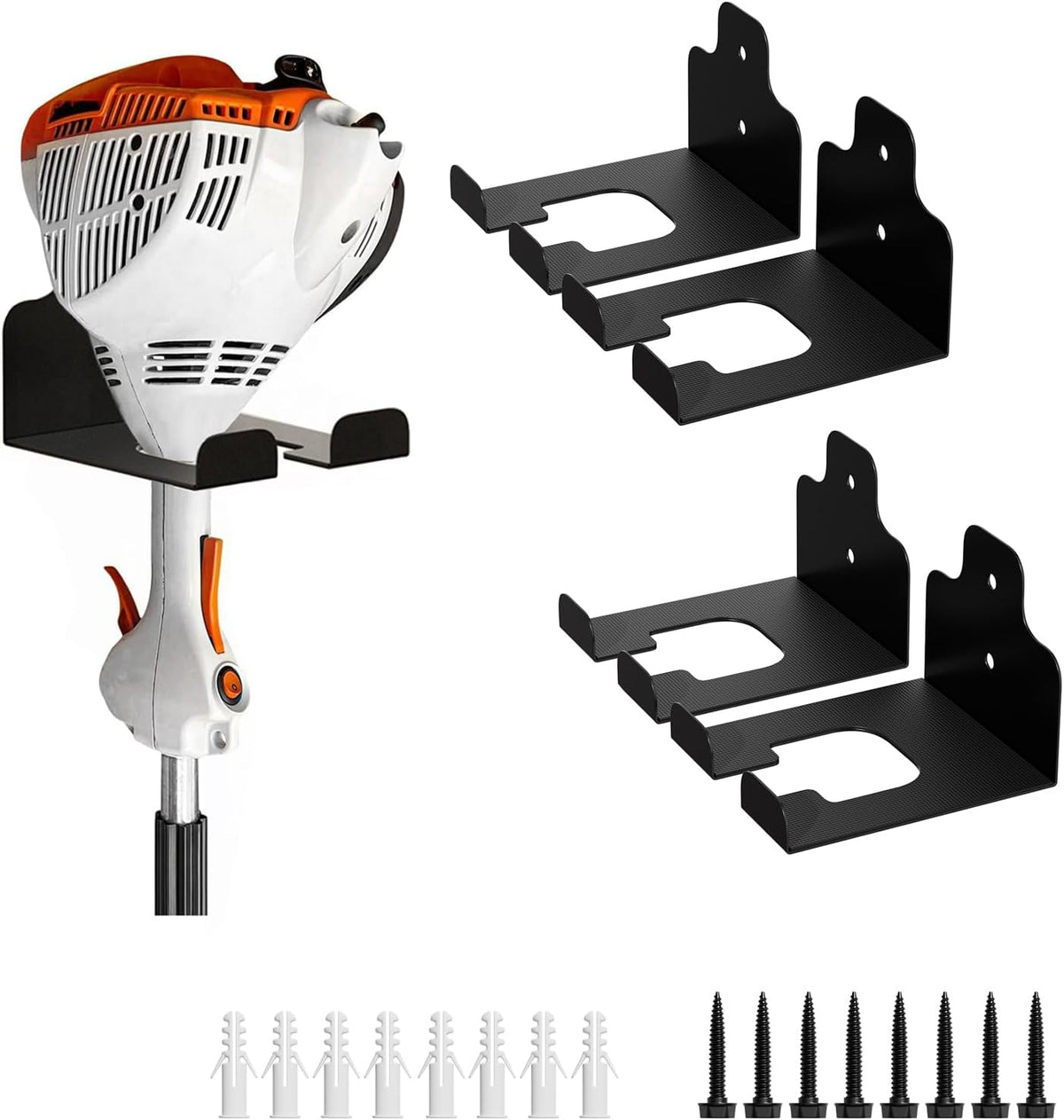 Garage Organizer Trimmer Rack, Garden Power Tool Hanger Weed Whackers Holder