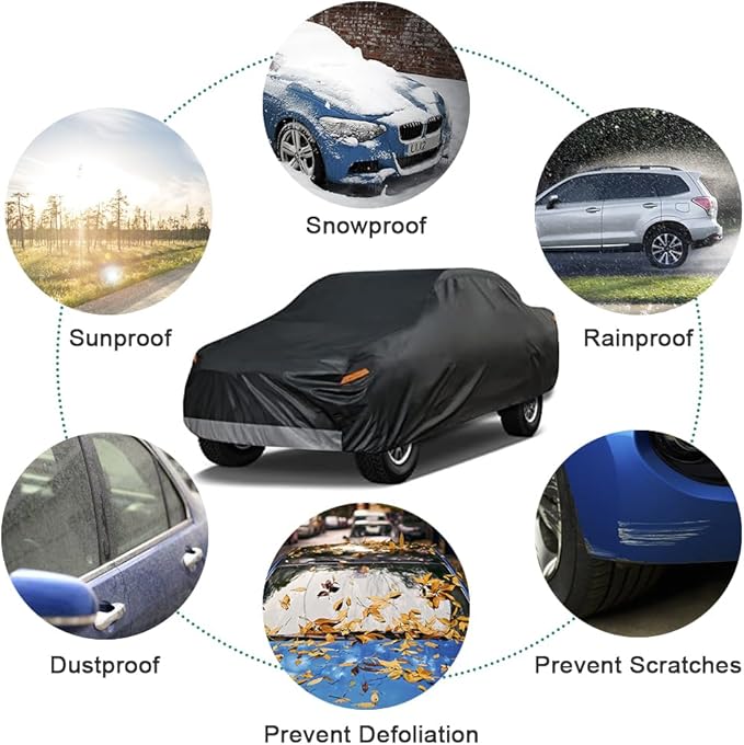 Kayme 7 Layers Truck Cover Fit Ford Ranger Super Cab/Crew Cab Bed, Waterproof - Image 5