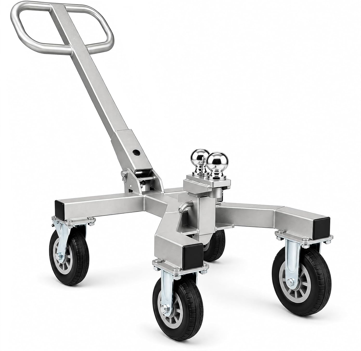 Heavy Duty Trailer Dolly, 20,000 lbs Load Capacity, 4500Lbs Tongue Weight Capacity Trailer Dolly with 2-5/16'' & 2''Hitch Balls, 9" Swivel Wheel with Brake, Manual Trailer Mover for RV, Boat, Camper