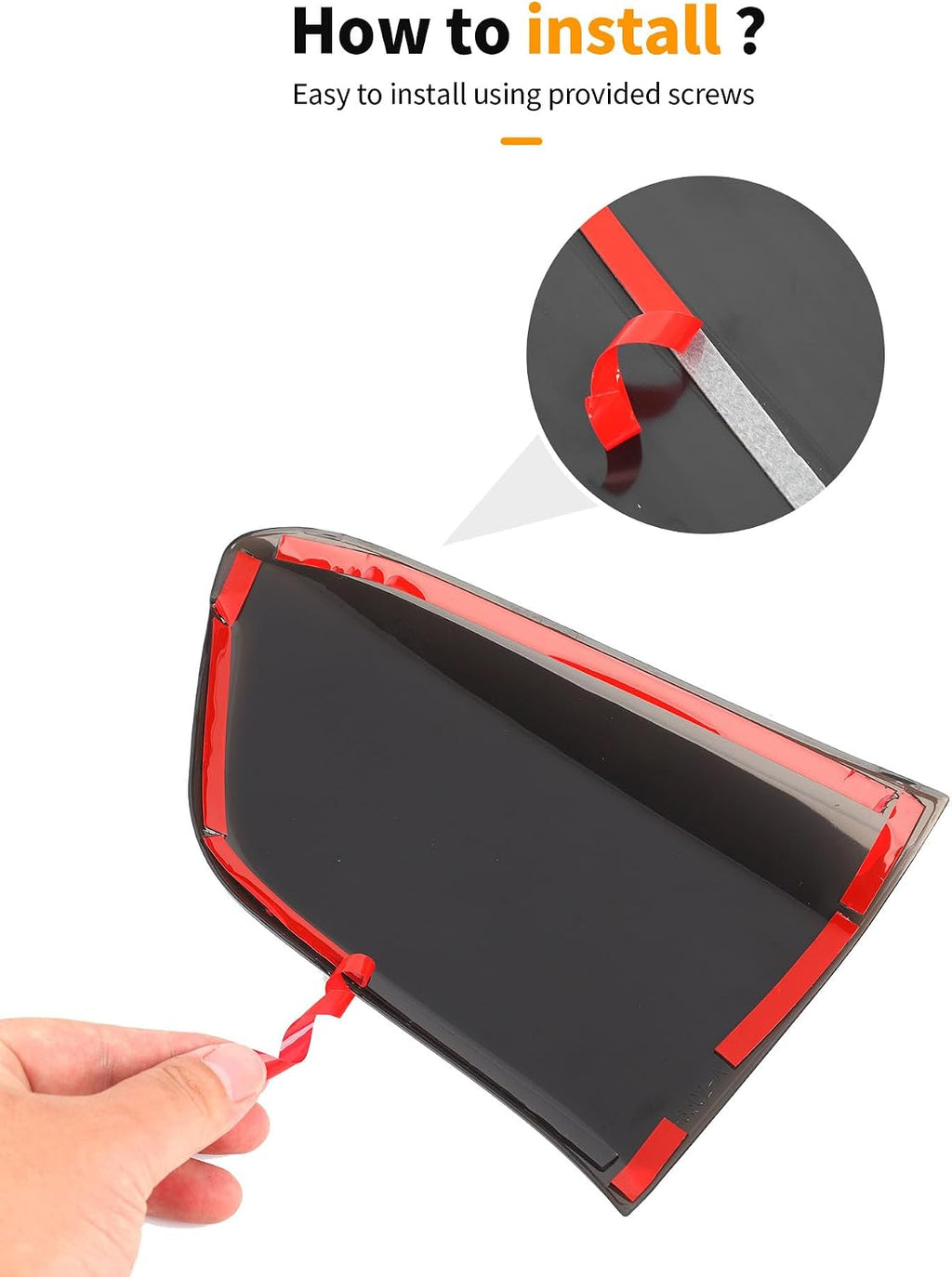 Hoolcar Tail Light Cover Rear Taillight Cover Guard Trim DecorationCompatible with Jeep Compass 2017-2025, Smoked Black