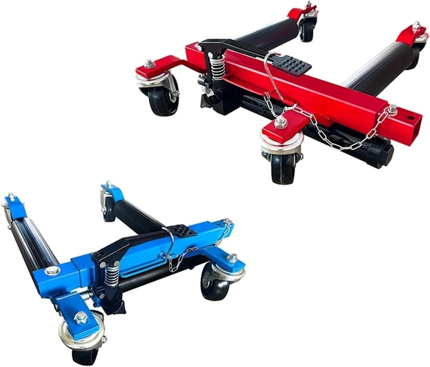 Car Moving Dolly Portable Tire Lift Move Positioning Hydraulic Trailer Vehicle Mobile Device Mover Jack | Red