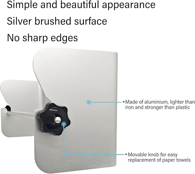G-Sunny Garage Paper Towel Holder, Aluminum Wall-Mount Paper Towel Holder - Image 3