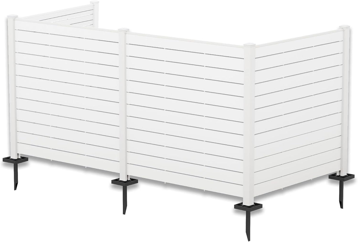 Kozyard 50" W x 48" H Outdoor Privacy Screens Aluminum Post, Air Conditioner