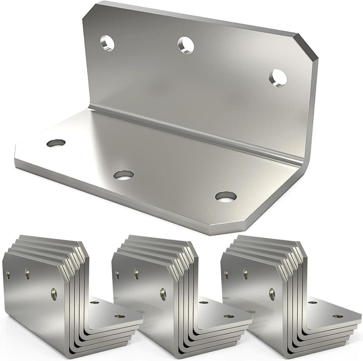 4x2x2 l bracket corner brace(15pcs), 4 inch galvanized, main product view