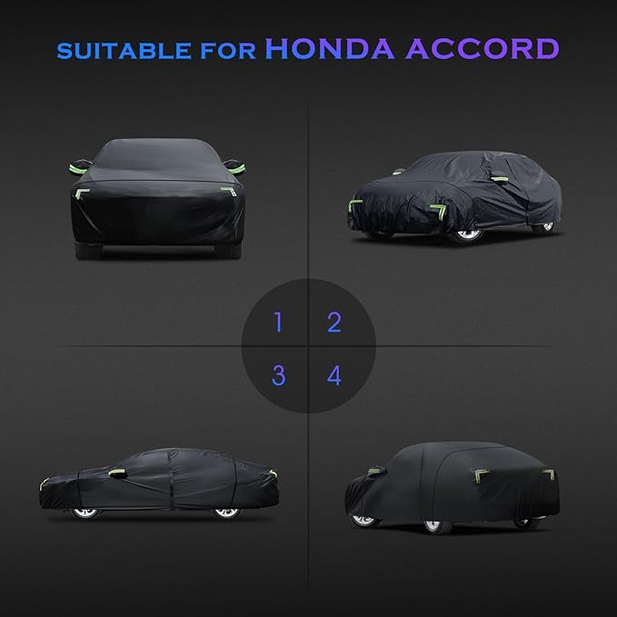Car Cover Custom Fit for Honda Accord 2001-2025, Toyota Camry 1996-2025 - Image 7
