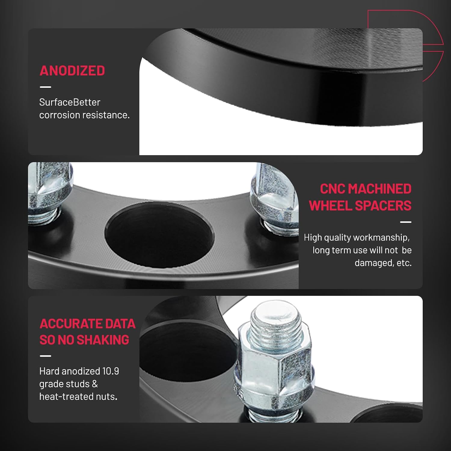 BDFHYK 6x5.5 Wheel Spacers Thickness 1 Inch Compatible with Chevy 1999-2022 Silverado Suburban Tahoe GMC Sierra 1500 Yukon K1500, 6x139.7mm 6 Lug M14x1.5 Studs & 108mm Hub Bore, Set of 4 No Lip