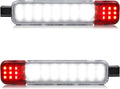 HERCOO Interior Door Light LED Door Panel Courtesy Lights Lamp Assembly Compatible with Chevy Silverado GMC Sierra 1500 2500 3500 HD Tahoe Suburban Yukon Cadillac Escalade Hummer H2, White Red