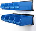 wallmaster 8-bin wall mounted plastic storage bins hanging, main product view
