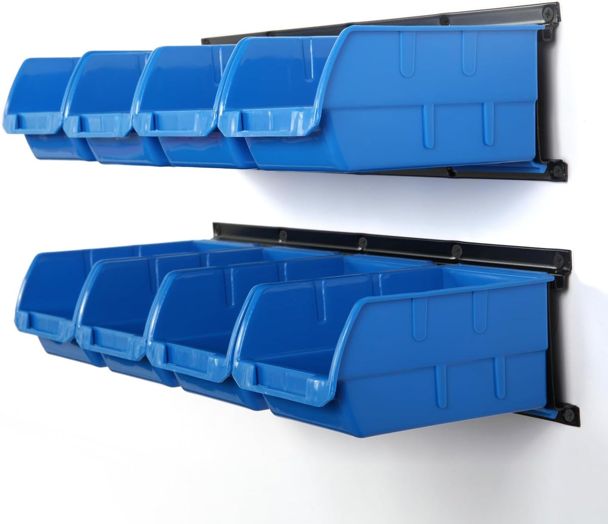 wallmaster 8-bin wall mounted plastic storage bins hanging, main product view