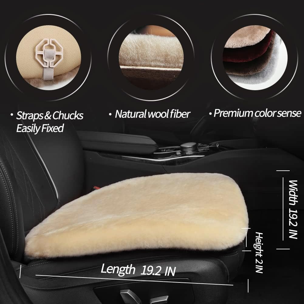 llb genuine sheepskin car seat cushion seat covers, close-up detail