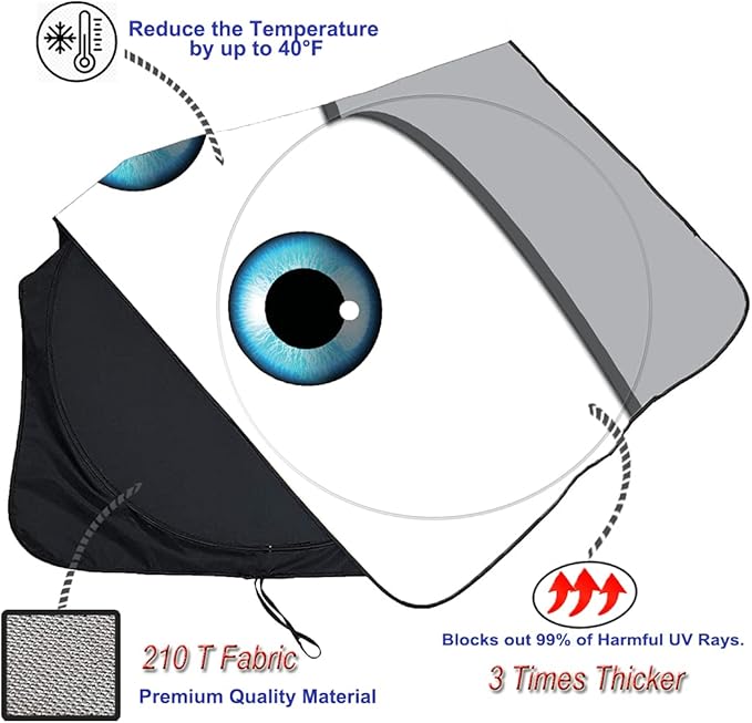 Gven Windshield Sun Shade 2025 Windshield Cover Sun Shade Automotive Interior - Image 5