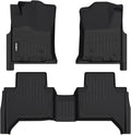 GINOWY- Floor Mats for Toyota Tacoma 2005-2015 Double Cab TPE All Weather by GINOWY