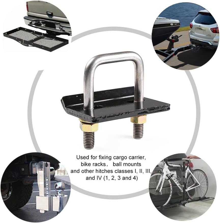 CZC AUTO Hitch Tightener, Heavy Duty Anti-Rattle Stabilizer for 1.25" and 2" Hitches, Reduce Movement from Hitch Tray Cargo Carrier Bike Rack Trailer Ball Mount, Rust Free (2 Pack, Carbon Steel)