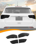Hoolcar Tail Light Cover Rear Taillight Cover Guard Trim DecorationCompatible with Jeep Compass 2017-2025, Smoked Black
