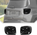 JeCar Tail Light Cover for 2019-2026 Jeep Renegade - Smoked Black Taillight Lamp Cover Trim Guards, Exterior Upgrade Decoration Accessories