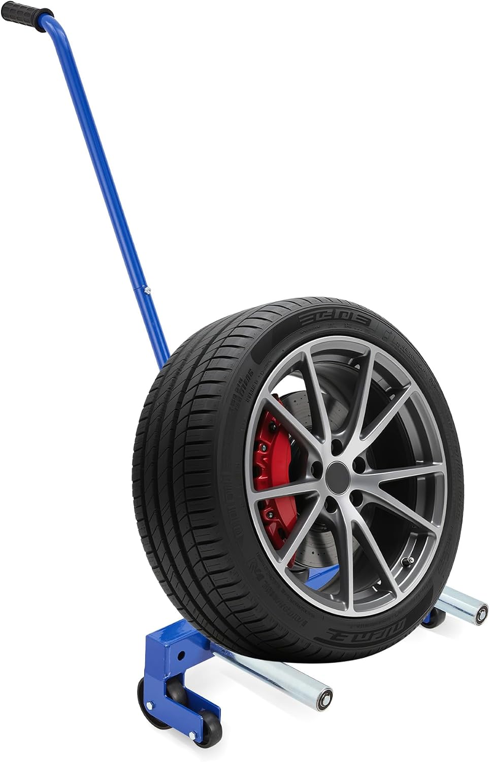 Heavy-Duty Adjustable Tire Dolly Cart, 500 lbs Capacity Tire Moving Tool with 360° Swivel Casters for Garage, Workshop, Auto Repair, Blue