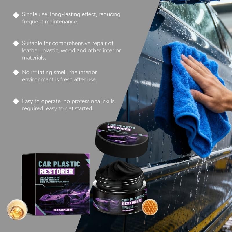 Rejuvenate Outdoor Restorer, Car Plastic Interior Scratch Remover, Interior Car Plastic Scratch Removers, Dashboard Plastics Revitalizer For Oxidized Car Interior Surfaces