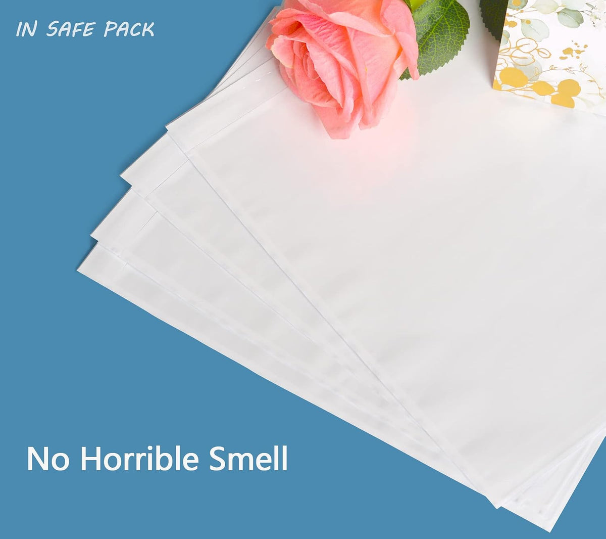 7"x 10" clear self-adhesive packing list envelopes showing dimensions
