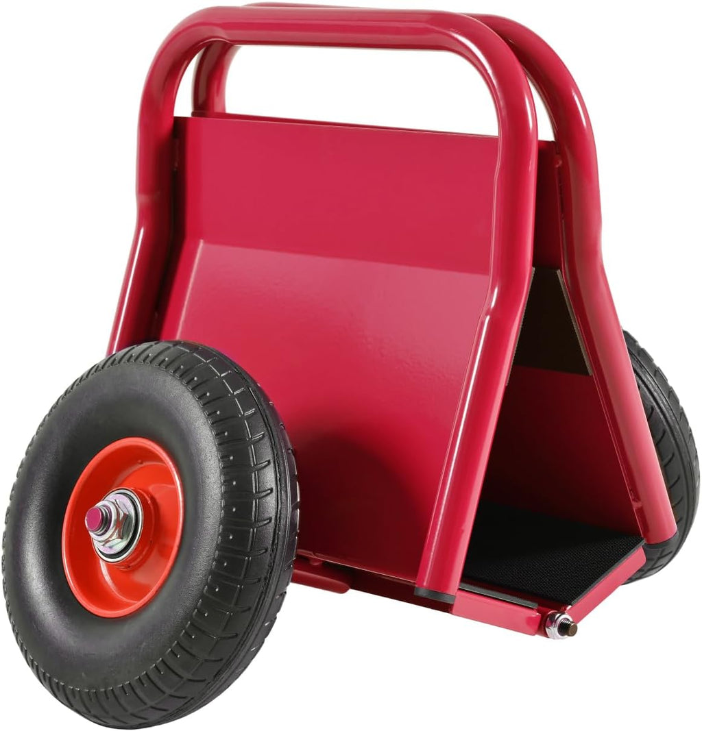 Heavy Duty Panel Dolly with Solid Rubber Tires for Heavy Material Handling