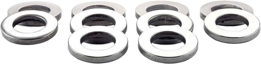 McGard 78713 Stainless Steel Cragar Center Hole Mag Washer - Pack of 10,Silver