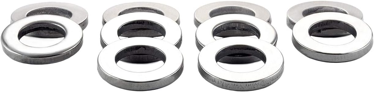 McGard 78713 Stainless Steel Cragar Center Hole Mag Washer - Pack of 10,Silver