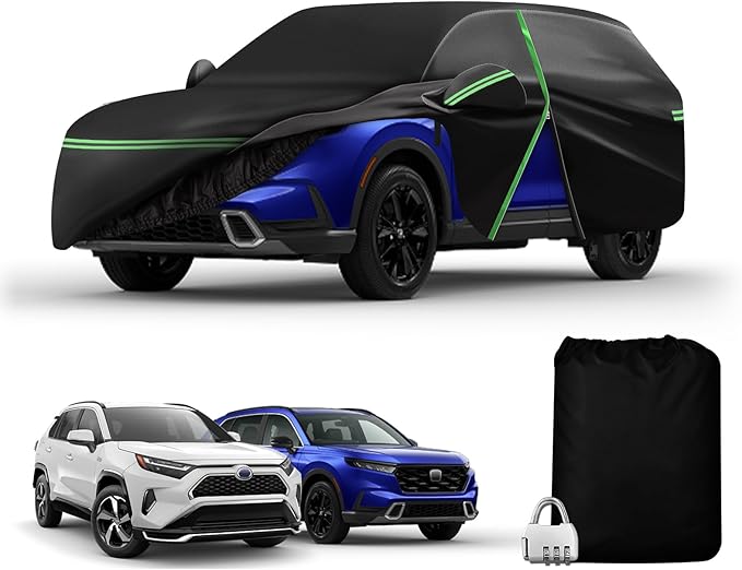 Car Cover for Honda CRV 1997-2025, Toyota RAV4 1996-2025, 210D Outdoor by DTNESS