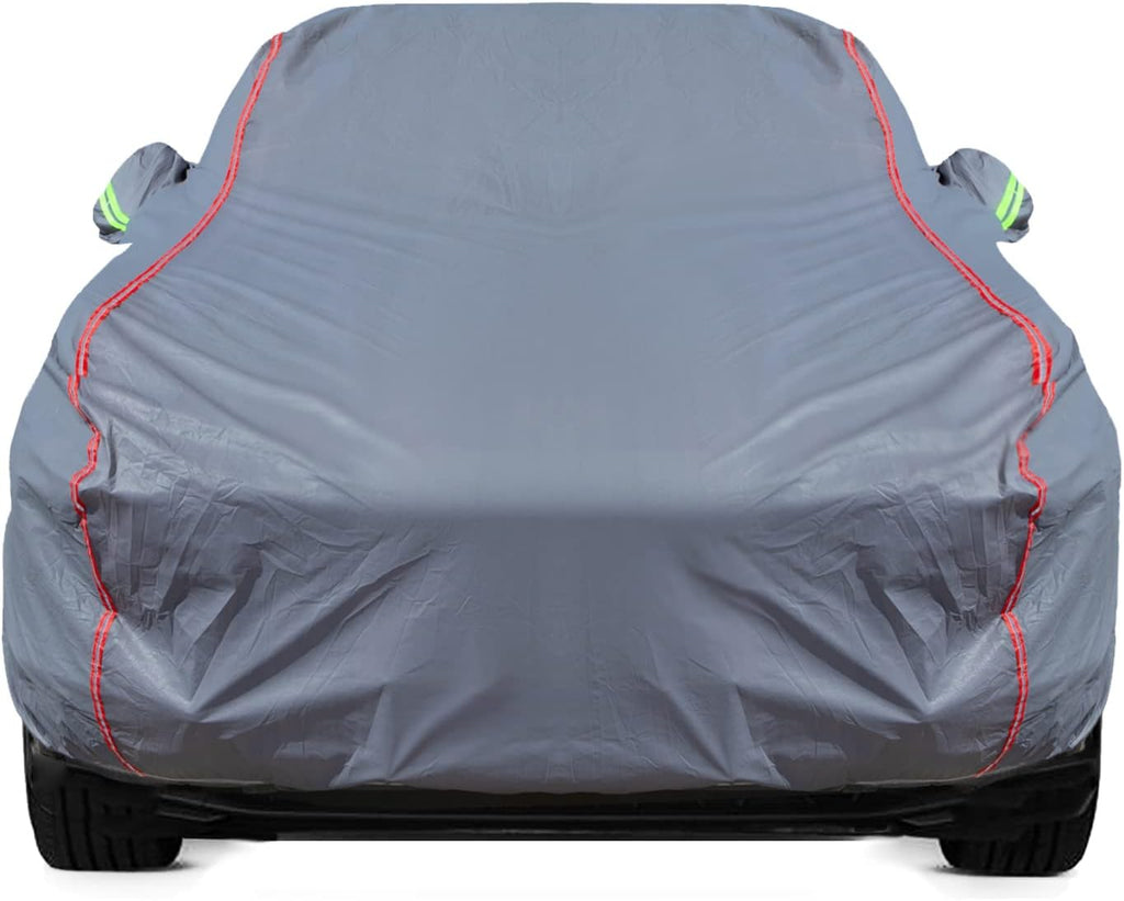 Breathable New Material, Waterproof Car Cover, Locks and Zipper Doors,