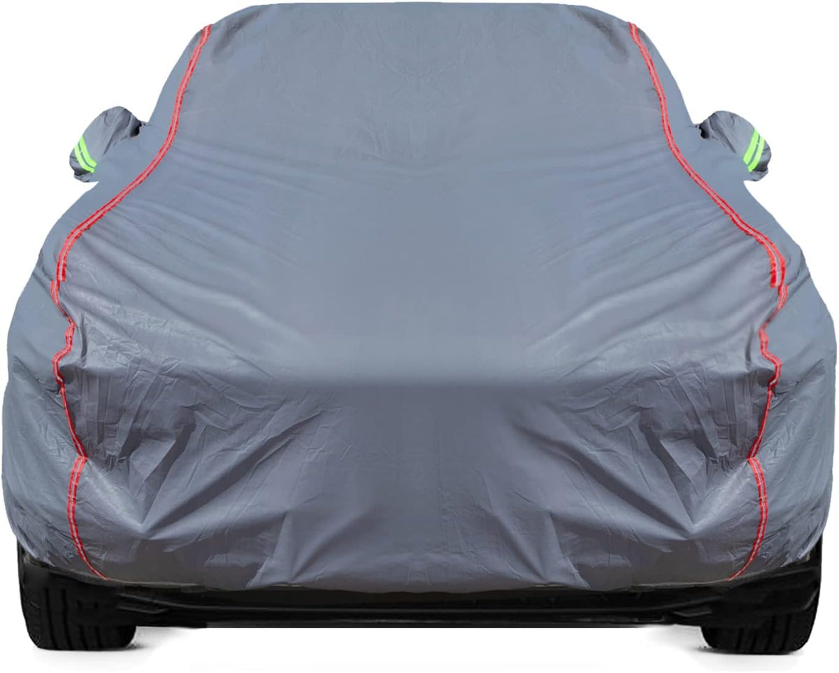 Breathable New Material, Waterproof Car Cover, Locks and Zipper Doors,