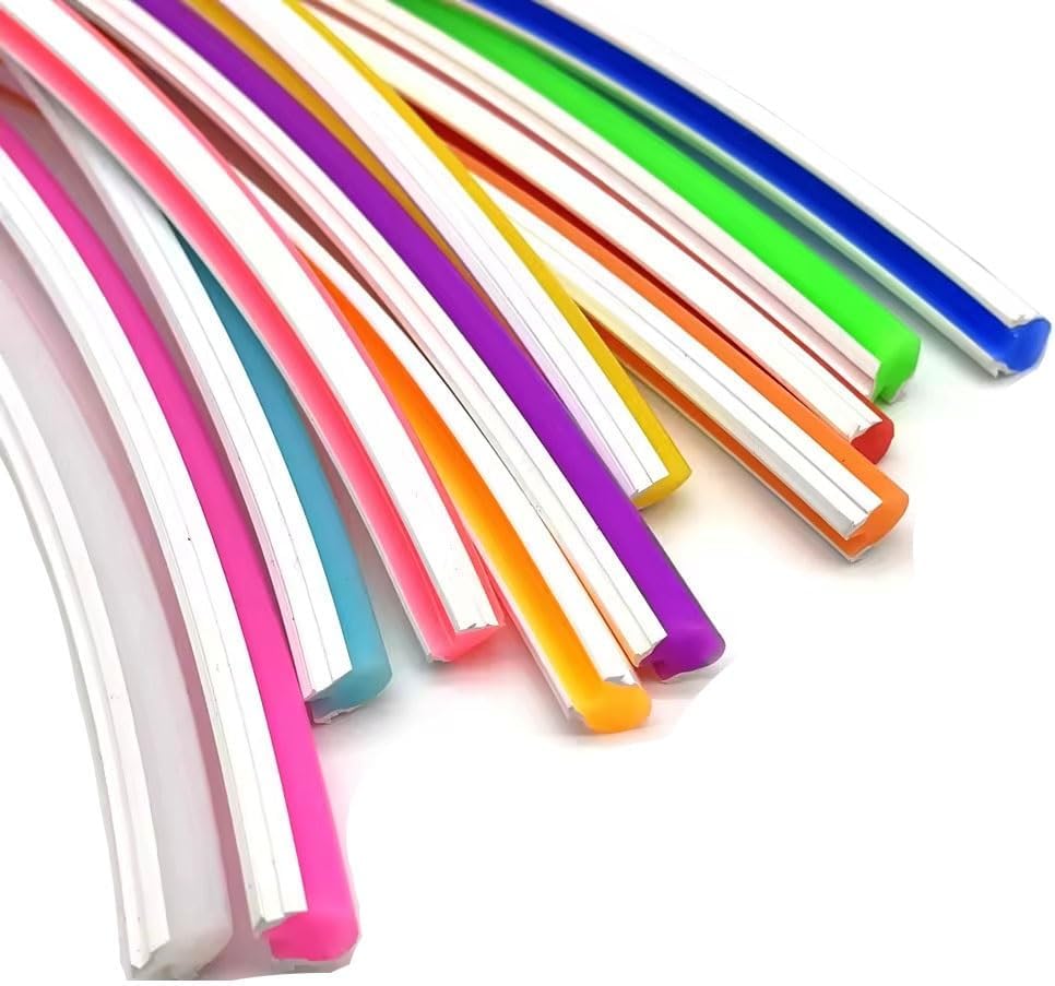 6mm Silicone Neon Strip Tube - Soft Bendable Light Channel, 5 Meters,1pcs | Orange