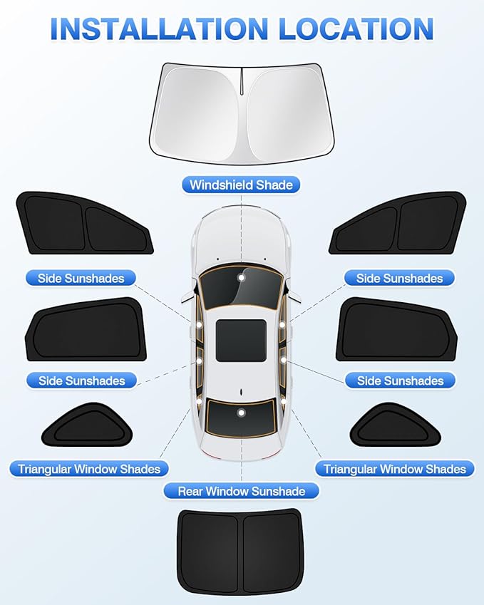Sunshades for Honda Accord 2023-2025 2026 Accessories Windshield Sun Shade Side - Image 5