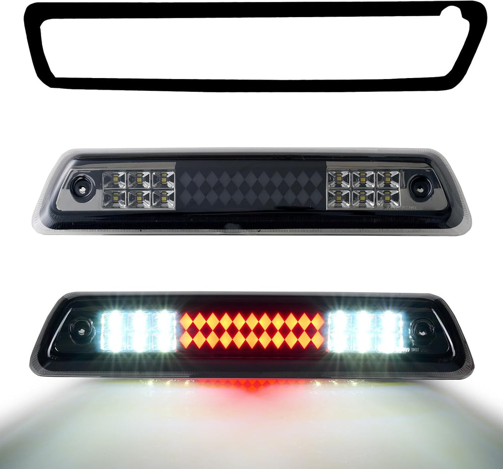 Third 3rd Brake Light for 2009-2014 F150 F-150/2010-2014 LINCOLN MARK LT, Sequential LED High Mount Stop Cargo Light, Rear Center Cab Tail Lights Lamp，Smoke