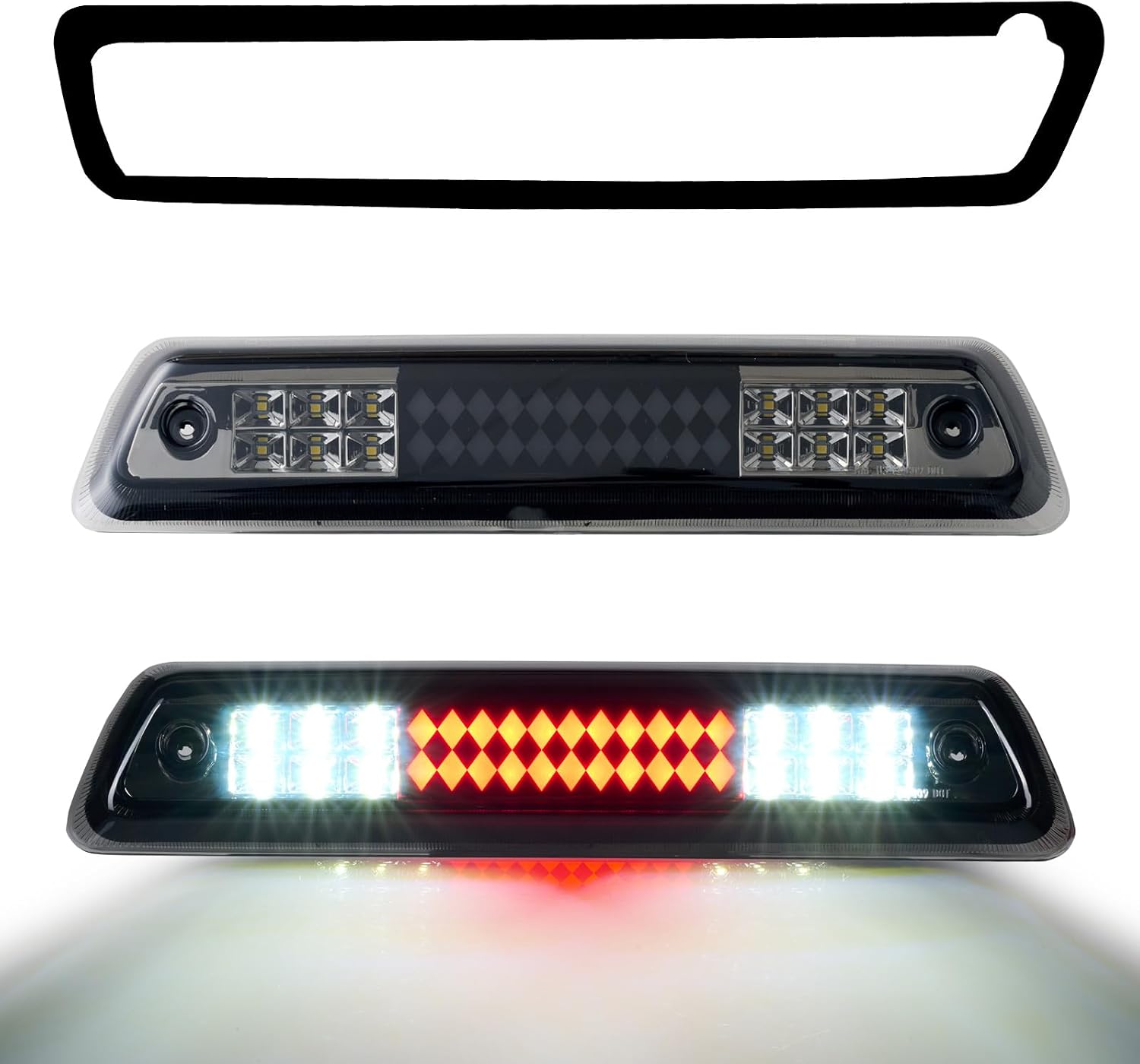 Third 3rd Brake Light for 2009-2014 F150 F-150/2010-2014 LINCOLN MARK LT, Sequential LED High Mount Stop Cargo Light, Rear Center Cab Tail Lights Lamp，Smoke