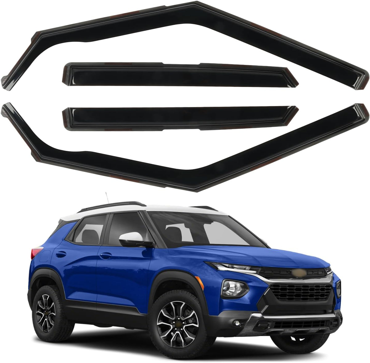 Rain Guards Fit for Chevrolet Chevy Trailblazer 2021-2025, in Channel Window