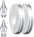 2 Rolls of Car Pinstripe Tapes, Silver Pinstripe Body Sticker, Vinyl Thin Car Stripe Pinstripe Tape, for Motorcycle, Car, Racing DIY Body Sticker Tape (Silver)