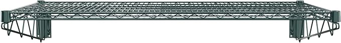 24" x 48" Green Epoxy Wire Wall Mount Shelf - Image 3