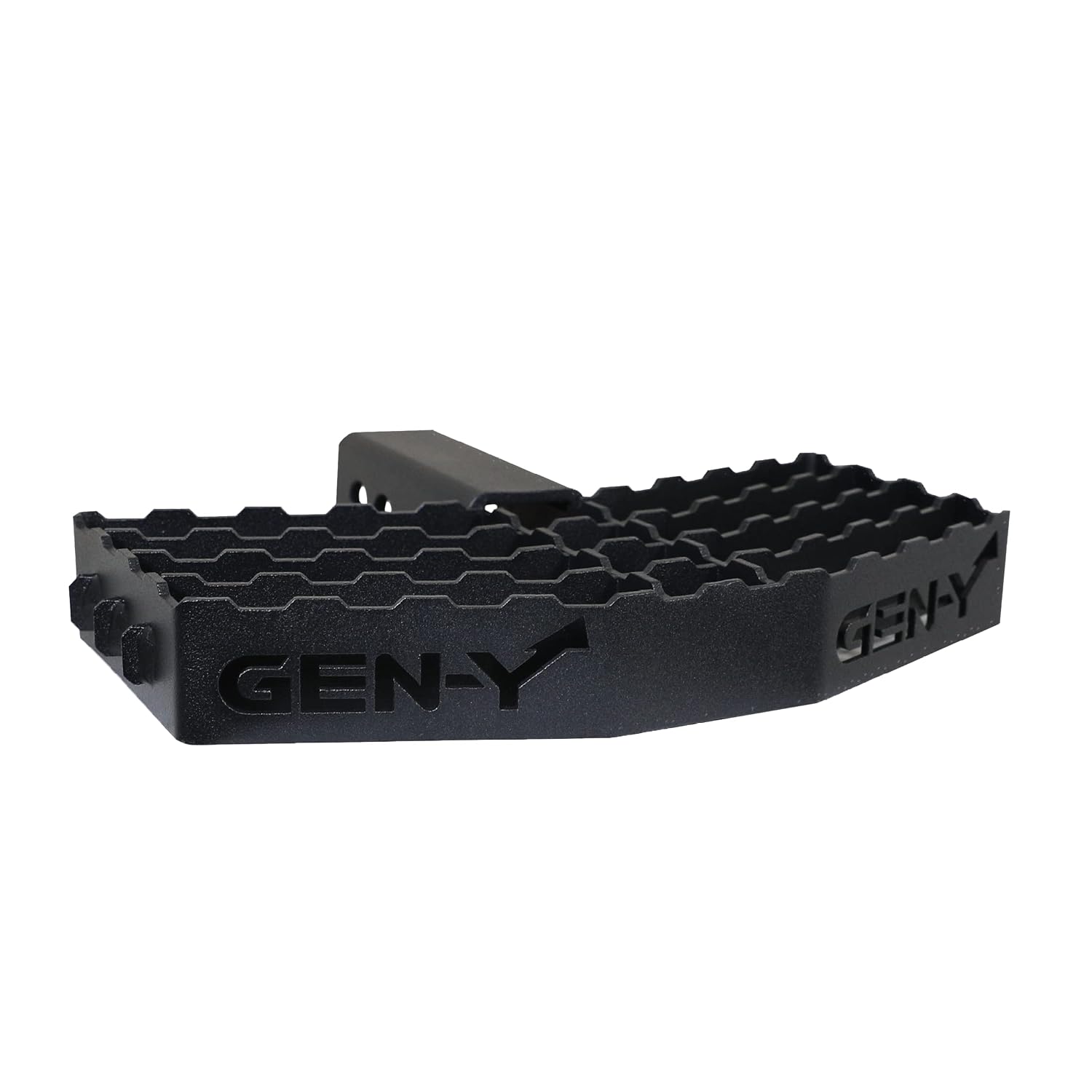 GEN-Y Hitch Serrated Hitch Step, Black, Fits 2-Inch Receiver | 400 LB Capacity, Non-Slip Design, Great for Scraping Boots & Shoes, For Truck or Hitch