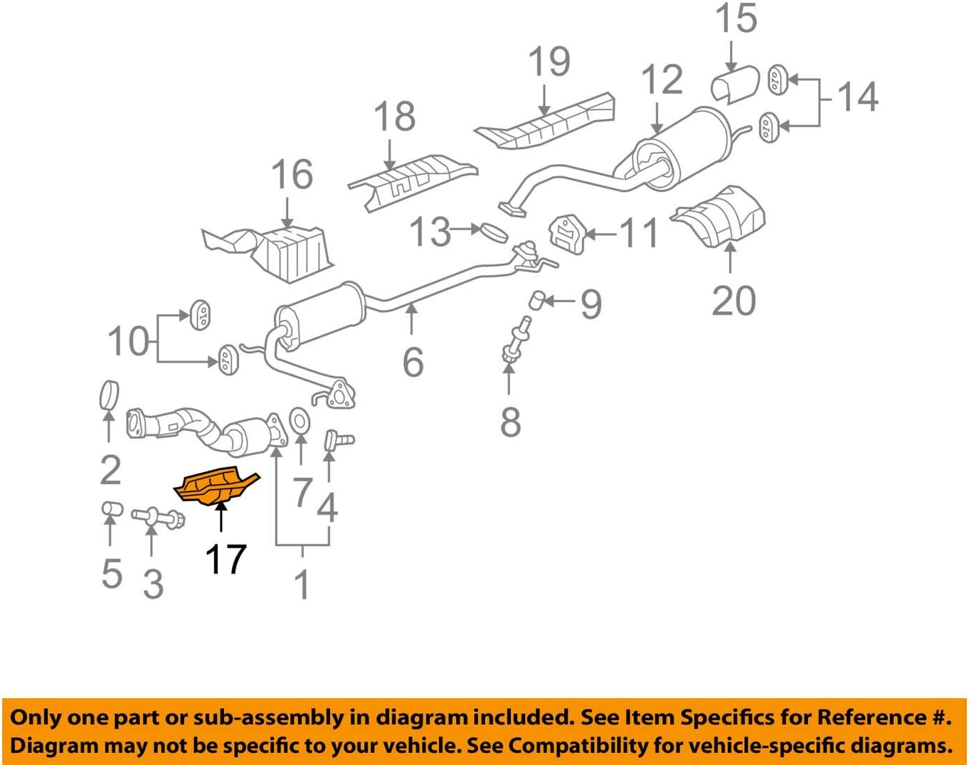 Genuine Honda 18181-RB0-000 Cover (Lower)