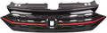 Front Bumper Cover Upper Red & Black Grille Replacement Shroud Black Front Air Intake Fit 2019 2020 2022 For Volkswagen VW Jetta MK7