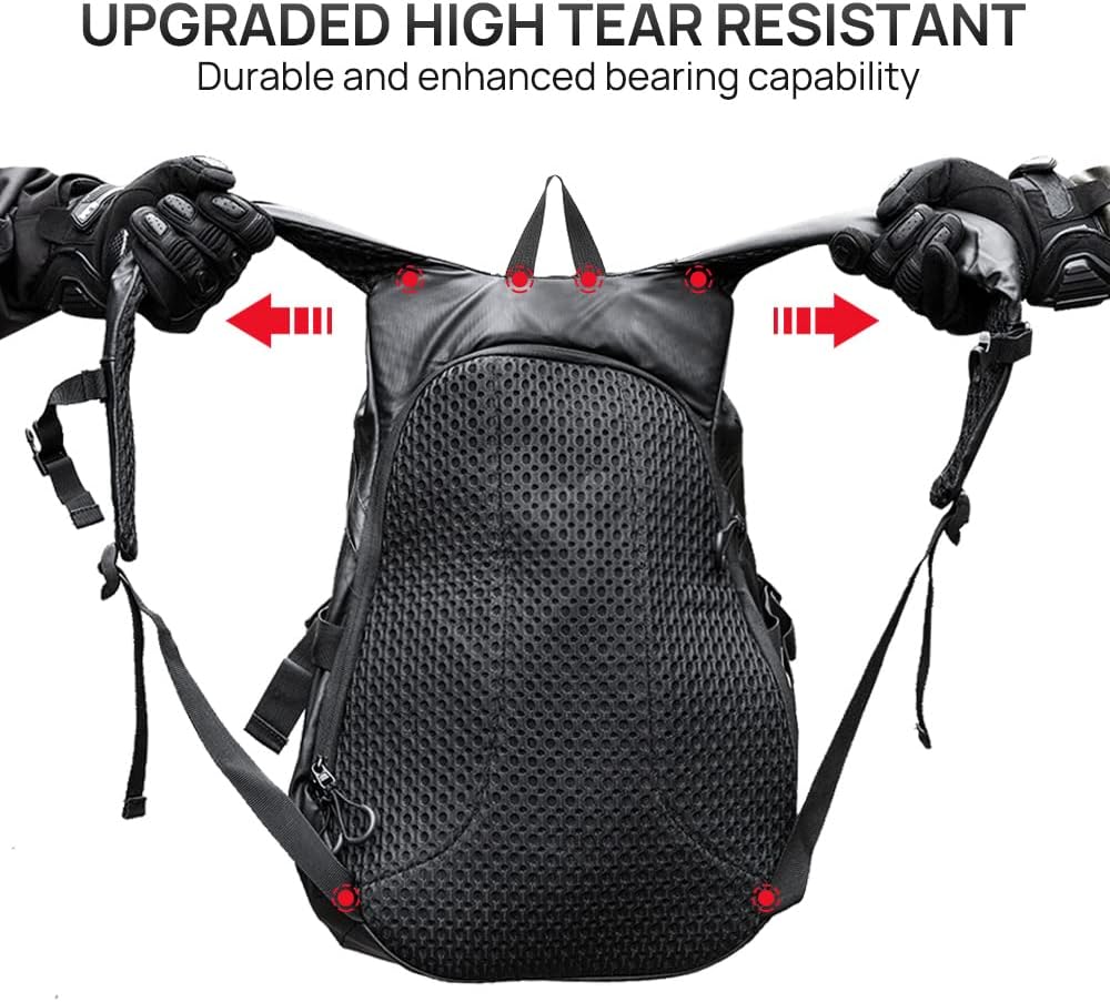 ILM Motorcycle Helmet Backpack Large Capacity Waterproof Lightweight Storage Bag with Reflective Stripe Model MB01