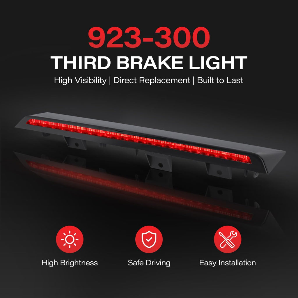923-300 Third Brake Light Compatible with 2018-2023 Ford Expedition Explorer and Lincoln Navigator, LED 3rd Brake Light, Center High Mount Stop Light Replace# JL1Z-13A613-C