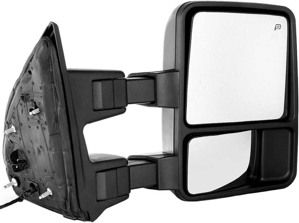 Passenger Side Heated Towing Mirrors Fits 2008-2016 for Ford for F-250 for F-350 for F-450 for F-550 Super Duty, Power Adjusted View Mirror with Turn Signal Indicator