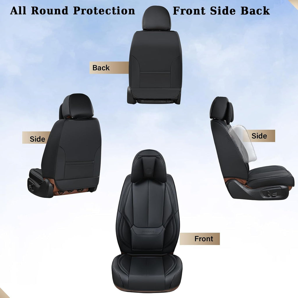 coverado car seat covers 5 pieces, full set, front angle view