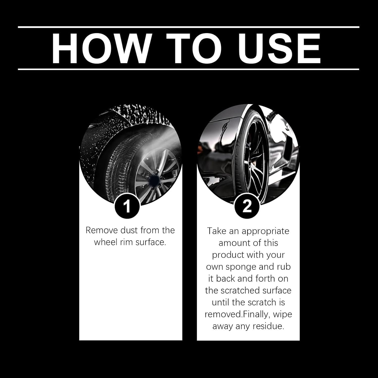 2026 New Wheel Care & Restoration Paste, Rim Renewal Paste, Rim Repair Kit Curb Rash, Car Wheel Scratch Repair Paste with Sponge, Multi-Purpose Wheel Restoration Polish Buffs (2PCS)