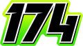 MxNumbers Custom MX ATV Number Plate Decals, Set of 3 Multicolor Racing Graphics