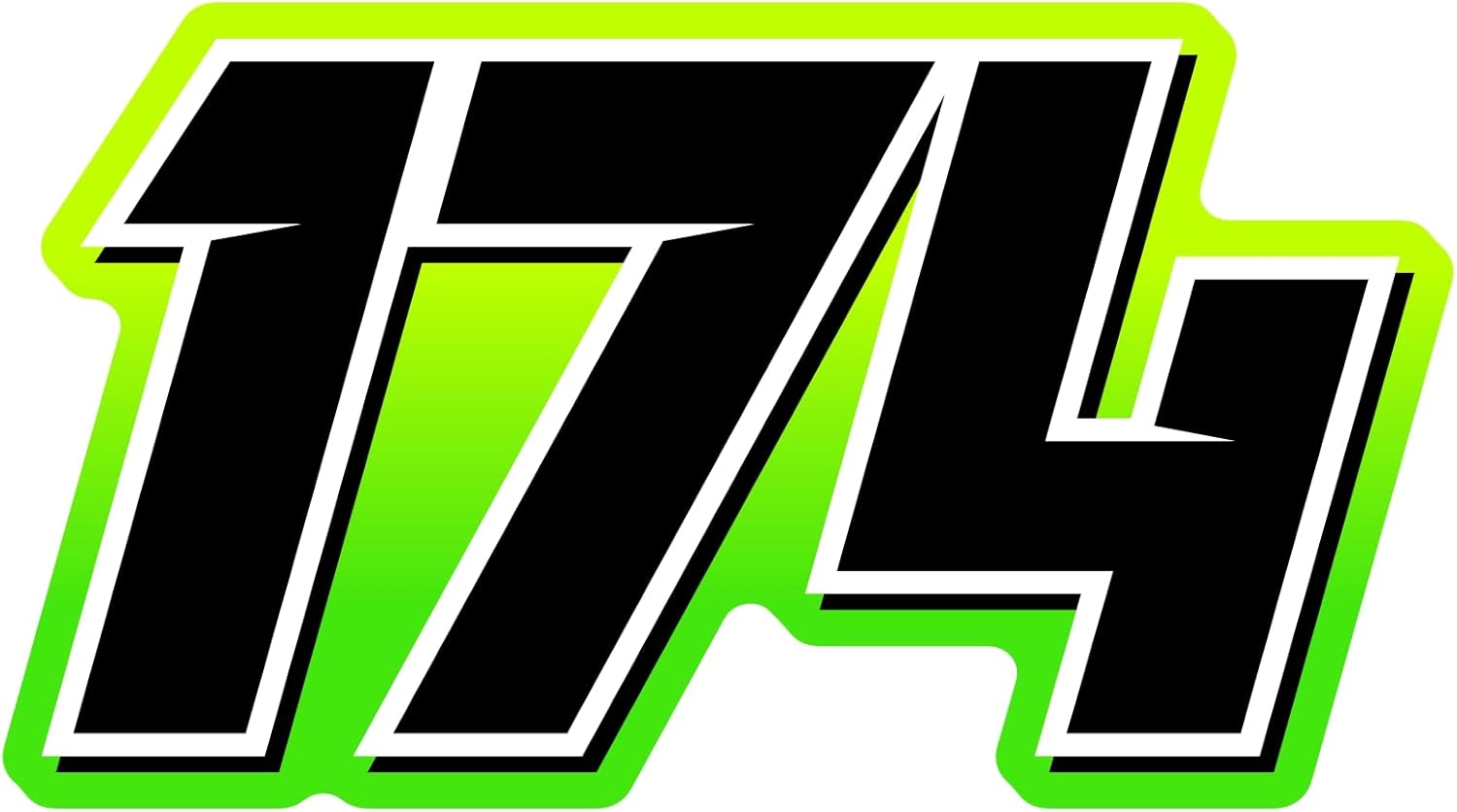 MxNumbers Custom MX ATV Number Plate Decals, Set of 3 Multicolor Racing Graphics